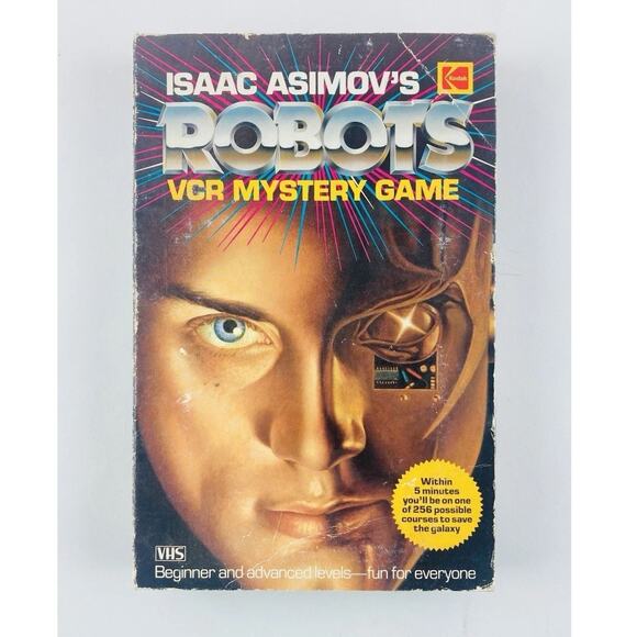 Vintage Isaac Asimov's ROBOTS VCR Mystery Suspense Game VHS 1988 Complete - Picture 1 of 15